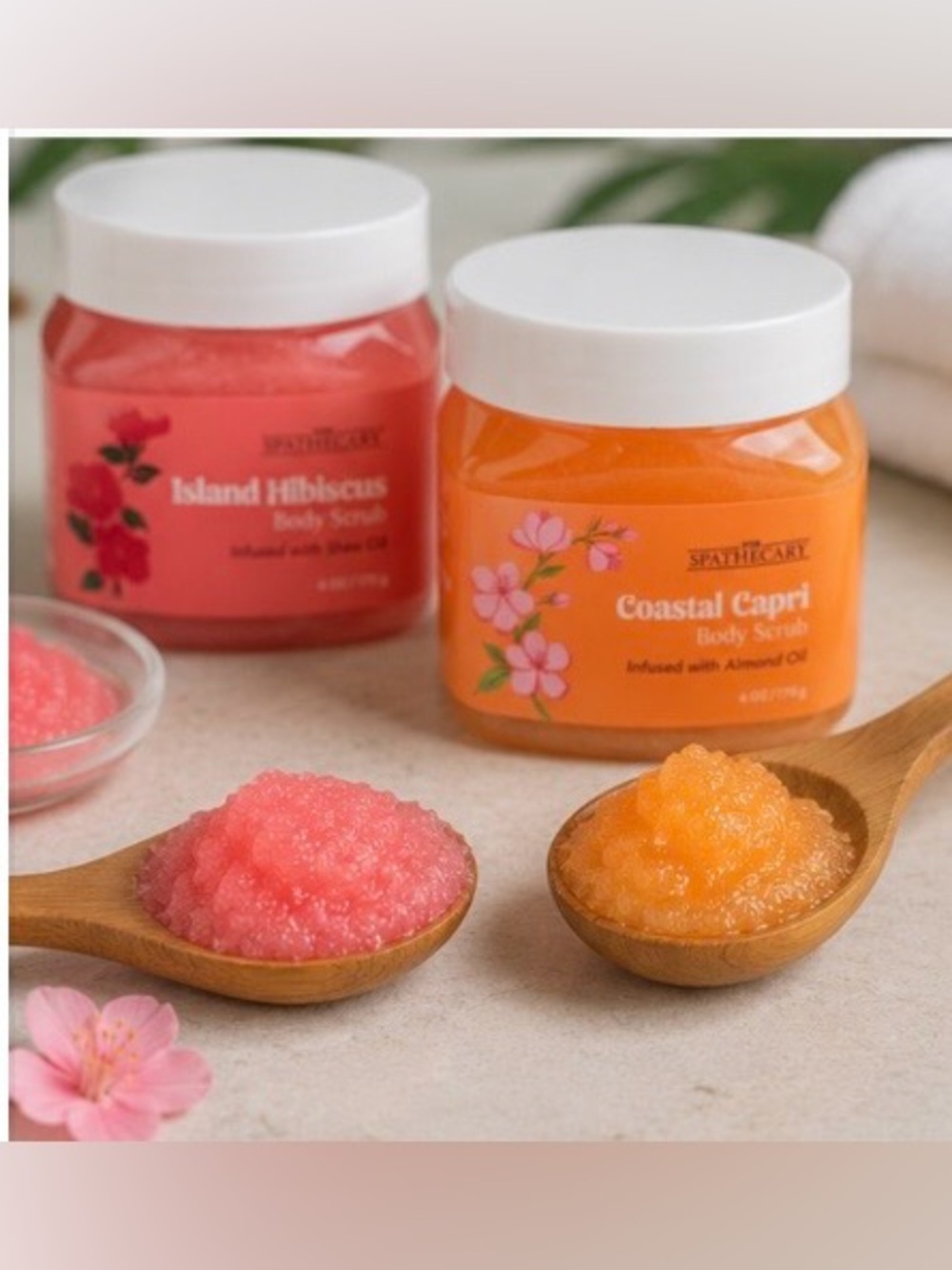 The Spathecary Island Hibiscus & Coastal Capri Body Scrub Duo - Picture 3 of 3